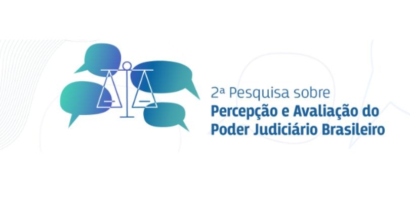 Banner com fundo branco sobre o qual se lê, em letras azuis, 2ª Pesquisa sobre percepção e avali...