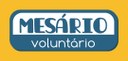 Banner em fundo amarelo, escrito "Mesário voluntário" nas cores azul e branco.