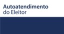 Banner com fundo azul e branco e os dizeres "Autoatendimento do Eleitor"