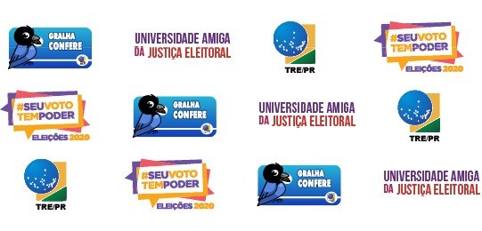 AVISO DE PAUTA: De forma inédita, TRE-PR realiza coletiva de imprensa estadual por videoconferência na quarta-feira (22) Banner em fundo branco com padrões de logomarca repetidos