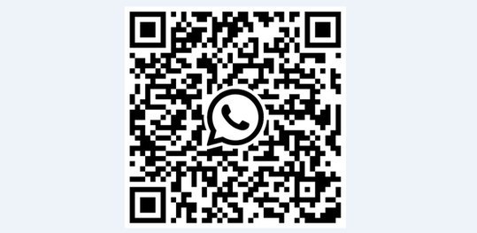 Imagem de um QR Code em fundo branco.