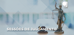 Imagem que retrata uma peça gráfica institucional sobreposta a um fundo desfocado. Em primeiro p...
