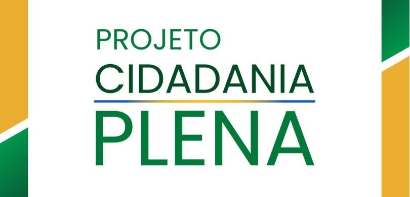Confira o cronograma de atendimentos do programa Cidadania Plena nos dias 23, 24 e 25 de setembro Banner em fundo branco, onde se lê Projeto Cidadania Plena com uma faixa multicolorida entre as ...