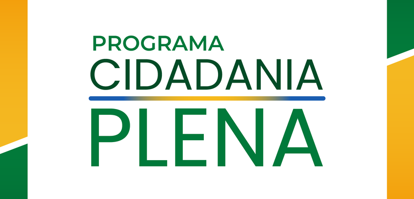 Confira o cronograma de atendimentos do programa Cidadania Plena nos dias 7 a 10 de abril Imagem que retrata a identidade visual do "PROGRAMA CIDADANIA PLENA". Centralizado sobre um fund...