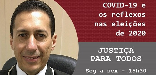 Banner com a foto do juiz eleitoral Luiz Valério dos Santos