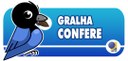 Banner do site Gralha Confere, com uma gralha azul à esquerda e, à direita escrito Gralha Confere