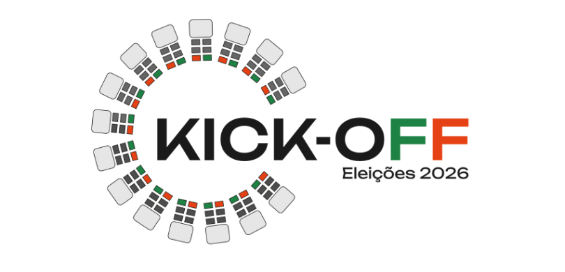 Kick-Off das Eleições 2026 acontece nesta quarta (3), quinta (4) e sexta-feira (5) Banner em fundo branco, em que se lê “Kick-Off - Eleições 2026”, em letras pretas, verde e laran...