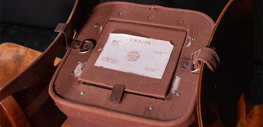 Foto da urna de lona