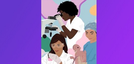 MPF promove live "Mulheres no combate à Covid-19: ciência e divulgação científica" Imagem de três mulheres atuando na área da saúde