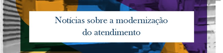 Banner com fundo nas cores amarelo, cinza, azul, verde e roxo. Ao centro, em um retângulo branco...
