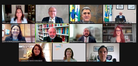 Imagem da tela do evento online mostrando os partcipantes