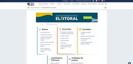 Fotografia que retrata uma captura de tela da página de "Autoatendimento Eleitoral" do portal do...