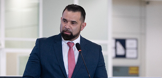 O secretário de Tecnologia e Informação, Gilmar Jose Fernandes de Deus, durante apresentação no ...