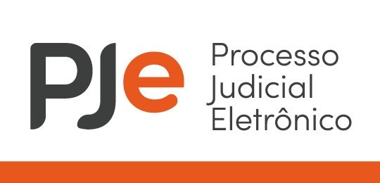 Saiba como fazer consultas no Processo Judicial Eletrônico (PJe) Logo do Processo Judicial Eletrônico, escrito PJe ao lado esquerdo. As letras são pretas e laran...