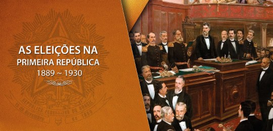 Servidor do TRE-PR participa do livro “Eleições na Primeira República - 1889 a 1930” Imagem escrita em letras brancas: As eleições na Primeira República - 1889 - 1930