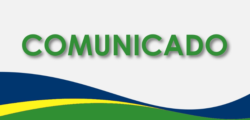 Imagem que retrata um cabeçalho institucional com fundo cinza-claro. No centro da imagem, destac...