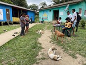 Gravação para as mídias sociais do TRE-PR, agora com uma membro da tribo Indígena Guarani Mbya C...