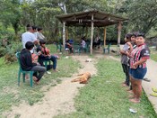 Programa Cidadania Plena em execução no Território Indígena Guarani Mbya Cerco Grande. Com membr...