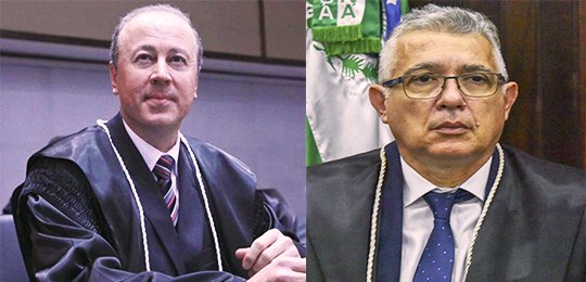 Banner com duas fotos. À esquerda, há a foto do desembargador Fernando Wolff Bodziak. À direita,...