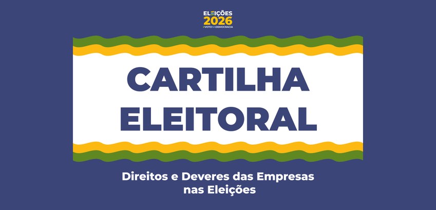 Imagem que retrata uma arte gráfica sobre fundo azul-escuro com elementos nas cores verde, amare...