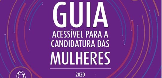 TRE-PR participa do lançamento do Guia Acessível para a Candidatura das Mulheres Banner em fundo rosa onde se lê Guia Acessível para a Candidatura das Mulheres