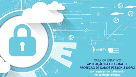 Banner azul com o título "Guia Orientativo: Aplicação da Lei Geral de Proteção de Dados por agen...