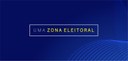 Banner com fundo azul em que se lê: Uma Zona Eleitoral.