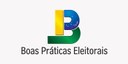 Banner com fundo brando em que se lê “Boas Práticas Eleitorais”. Acima do texto há o logo da pre...