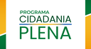 Imagem que retrata a identidade visual do "PROGRAMA CIDADANIA PLENA". Centralizado sobre um fund...