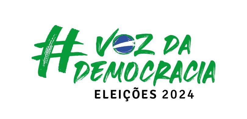 Mesários já podem solicitar declaração de dias trabalhados no segundo turno Banner com fundo branco, no qual se lê, em verde bandeira e letras estilizadas, “#Voz da Democra...