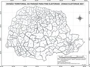 TRE-PR - Divisão geográfica das Zonas Eleitorais - 2021