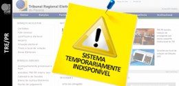 tre-pr indisponibilidade sistemas