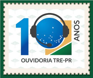 TRE-PR Selo comemorativo 10 anos Ouvidoria